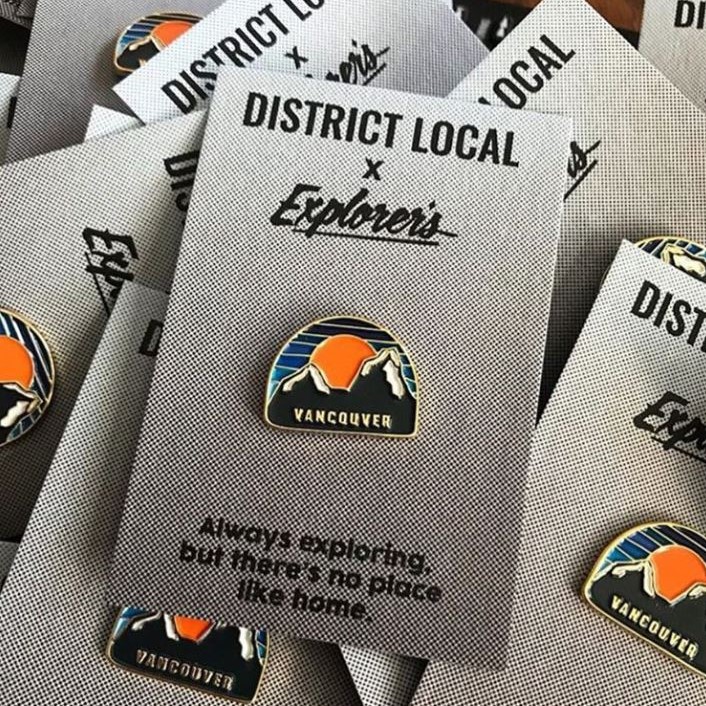 district local explorers press vancouver enamel pin